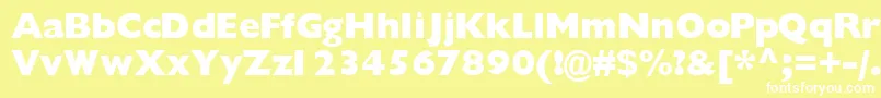 Gimletblackssk Font – White Fonts on Yellow Background