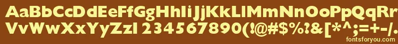 Gimletblackssk Font – Yellow Fonts on Brown Background