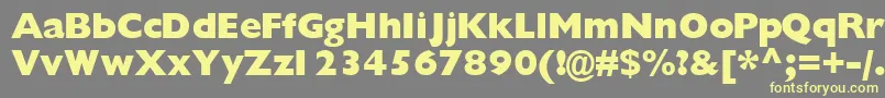 Gimletblackssk Font – Yellow Fonts on Gray Background