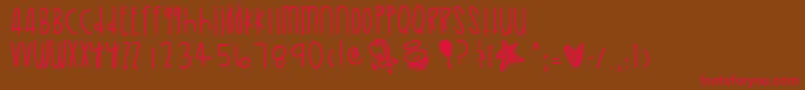 Goldenskies Font – Red Fonts on Brown Background