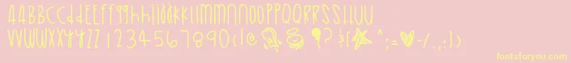 Goldenskies Font – Yellow Fonts on Pink Background
