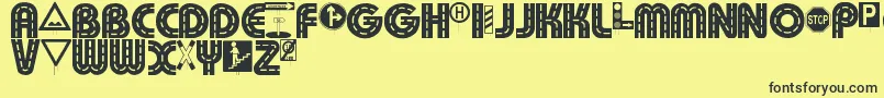 SchilderwaldAlt Font – Black Fonts on Yellow Background