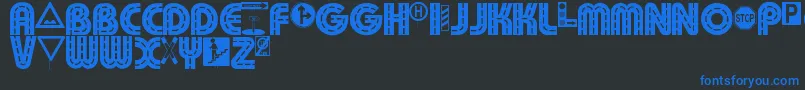 SchilderwaldAlt Font – Blue Fonts on Black Background