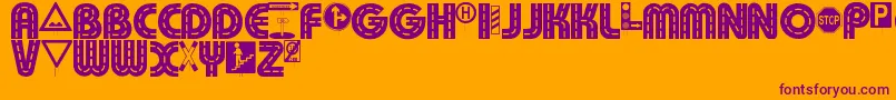 SchilderwaldAlt Font – Purple Fonts on Orange Background