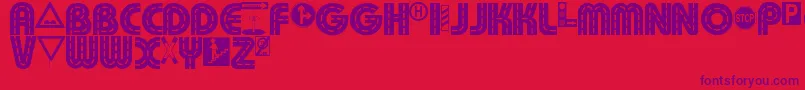 SchilderwaldAlt Font – Purple Fonts on Red Background