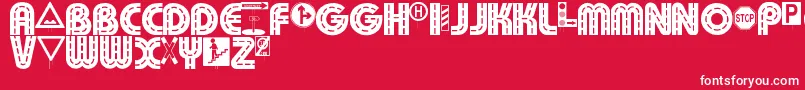 SchilderwaldAlt Font – White Fonts on Red Background