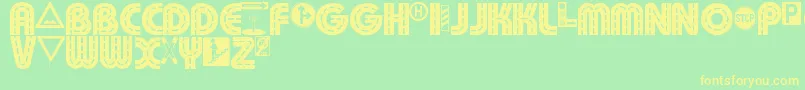 SchilderwaldAlt Font – Yellow Fonts on Green Background