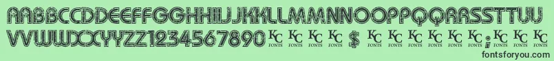 Mygirlisretrodemo Font – Black Fonts on Green Background