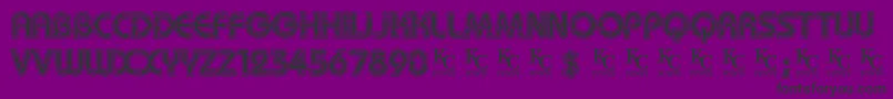 Mygirlisretrodemo Font – Black Fonts on Purple Background