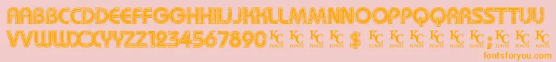 Mygirlisretrodemo Font – Orange Fonts on Pink Background