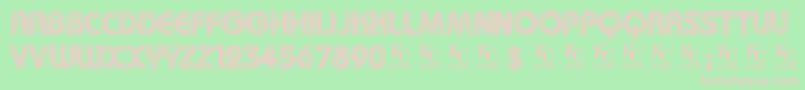 Mygirlisretrodemo Font – Pink Fonts on Green Background