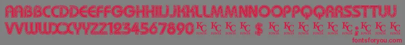 Mygirlisretrodemo Font – Red Fonts on Gray Background