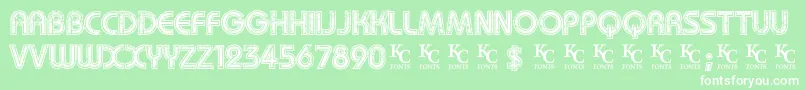 Mygirlisretrodemo Font – White Fonts on Green Background