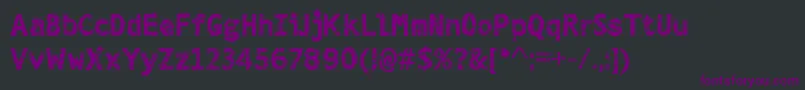 Czcionka TracingBlood – fioletowe czcionki na czarnym tle