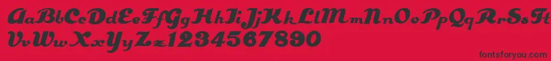 More about Estenotype Font Estenotype Font – Black Fonts on Red Background