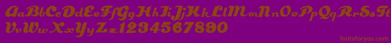 Estenotype Font – Brown Fonts on Purple Background