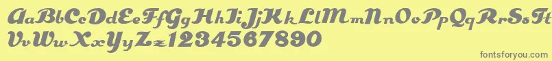 Estenotype Font – Gray Fonts on Yellow Background