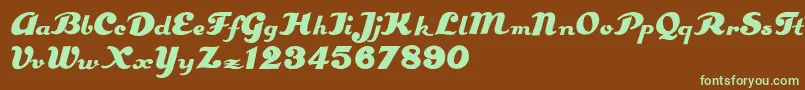 Estenotype Font – Green Fonts on Brown Background