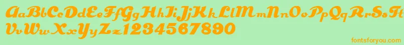 Estenotype Font – Orange Fonts on Green Background