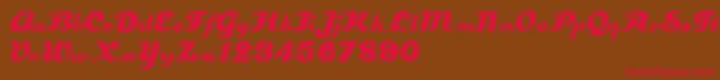 Estenotype Font – Red Fonts on Brown Background
