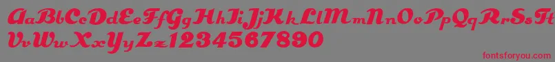 Estenotype Font – Red Fonts on Gray Background