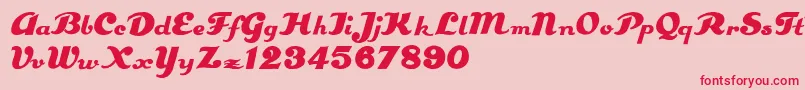 Estenotype Font – Red Fonts on Pink Background