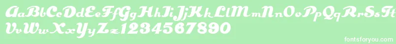 Estenotype Font – White Fonts on Green Background