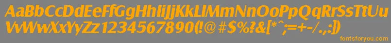 SalzburgserialXboldItalic Font – Orange Fonts on Gray Background