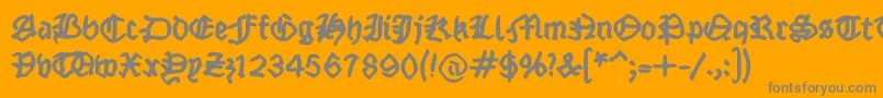 Lisätietoja Fraktsketchfs-fontista Fraktsketchfs-fontti – harmaat kirjasimet oranssilla taustalla