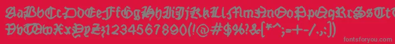Fraktsketchfs Font – Gray Fonts on Red Background