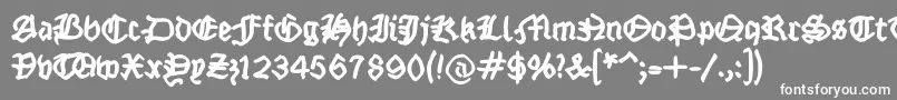 フォントFraktsketchfs – 灰色の背景に白い文字
