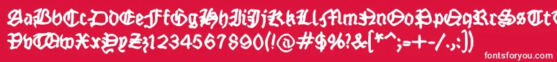 Fraktsketchfs Font – White Fonts on Red Background