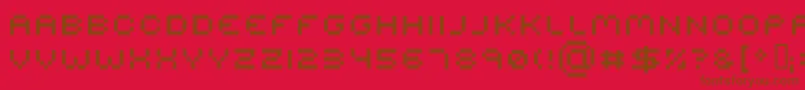 fuente Serious R2 – Fuentes Marrones Sobre Fondo Rojo