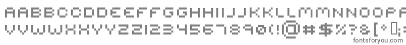 フォントSerious R2 – 白い背景に灰色の文字