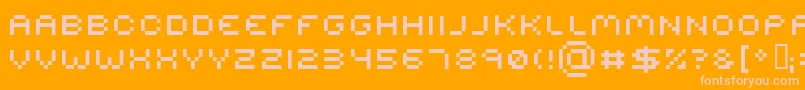 Police Serious R2 – polices roses sur fond orange
