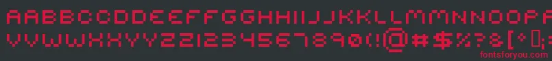Serious R2 Font – Red Fonts on Black Background