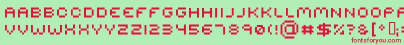 Serious R2 Font – Red Fonts on Green Background