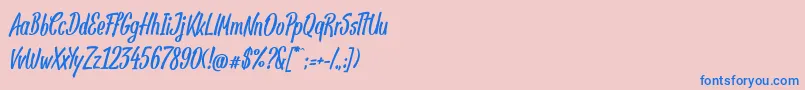 Шрифт Panpizza – синие шрифты на розовом фоне
