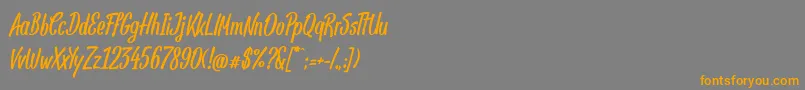 Panpizza Font – Orange Fonts on Gray Background