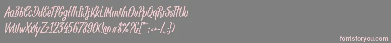 Panpizza Font – Pink Fonts on Gray Background