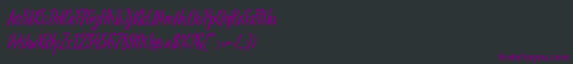Шрифт Panpizza – фиолетовые шрифты на чёрном фоне