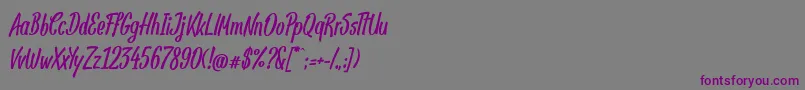 Шрифт Panpizza – фиолетовые шрифты на сером фоне