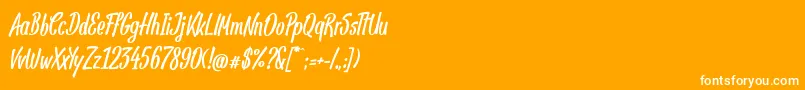 Panpizza Font – White Fonts on Orange Background