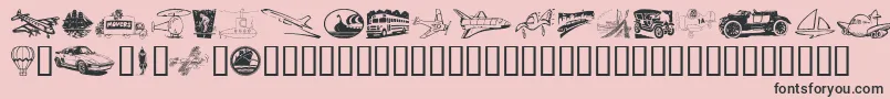 Vehicula Font – Black Fonts on Pink Background