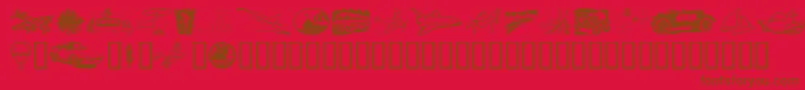 Vehicula Font – Brown Fonts on Red Background