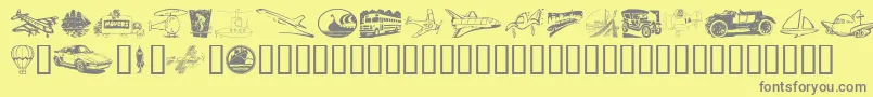 Vehicula Font – Gray Fonts on Yellow Background