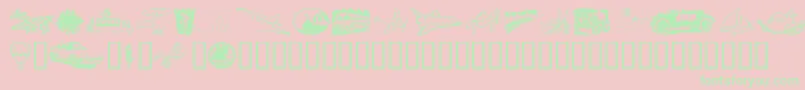 Vehicula Font – Green Fonts on Pink Background