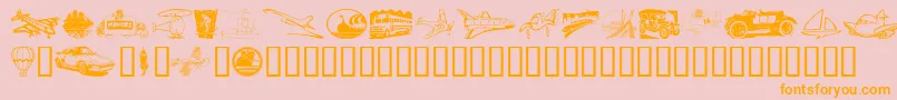 Vehicula Font – Orange Fonts on Pink Background