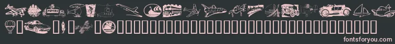 Vehicula Font – Pink Fonts on Black Background
