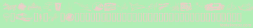 Vehicula Font – Pink Fonts on Green Background